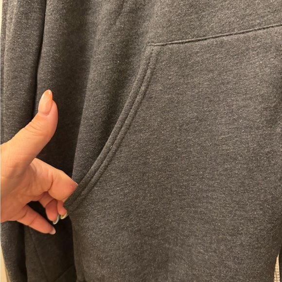 Gray Zip-Up Hoodie with Love Michigan Graphic - Picture 4 of 9